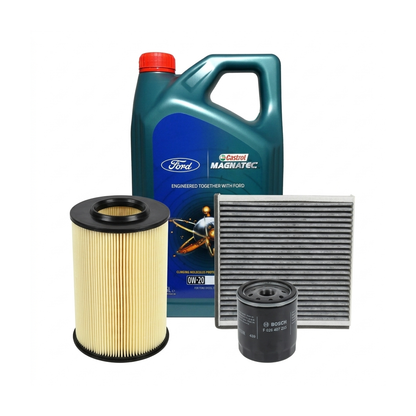 Kit revizie ulei Castrol Ford Magnatec 0W-20 + filtre Ford Focus 3 2.0 162 CP – Bosch