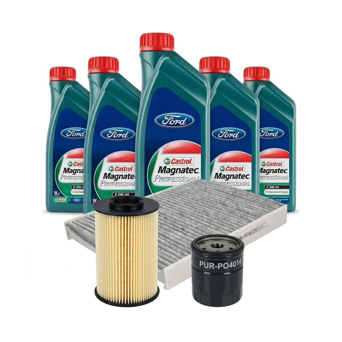 Kit revizie ulei Castrol Magnatec Professional Ford 5W-20 + filtre Ford Focus 3 2.0 162 CP – PURRO