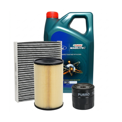 Kit revizie ulei Castrol Ford Magnatec 0W-20 + filtre Ford Focus 3 2.0 162 CP – PURRO