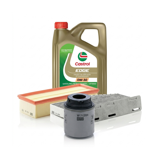 Kit revizie ulei Castrol EDGE 0W-30 + filtre VW Passat B7 1.4 TSI 160 CP – MANN