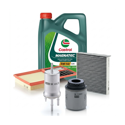 Kit revizie ulei Castrol MAGNATEC 5W-40 A3/B4 + filtre VW Jetta 4 1.6 105 CP – MANN