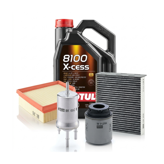 Kit revizie ulei Motul 8100 X-CESS 5W-40 + filtre VW Jetta 4 1.6 105 CP – MANN