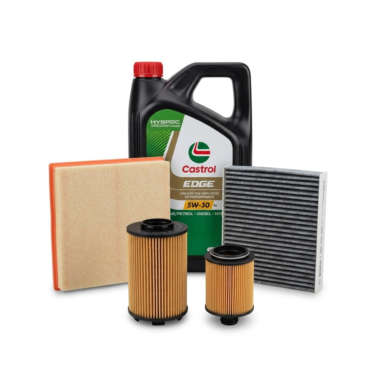 Kit revizie ulei Castrol EDGE 5W-30 LL + filtre Opel Astra J 2.0 BiTurbo CDTI 194 CP – Bosch