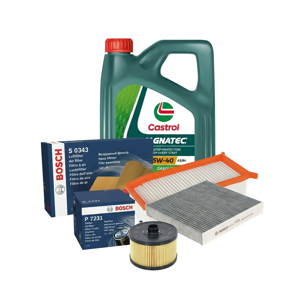 Kit revizie ulei Castrol MAGNATEC 5W-40 A3/B4 + filtre Renault Clio 4 0.9 TCe 90 CP – Bosch