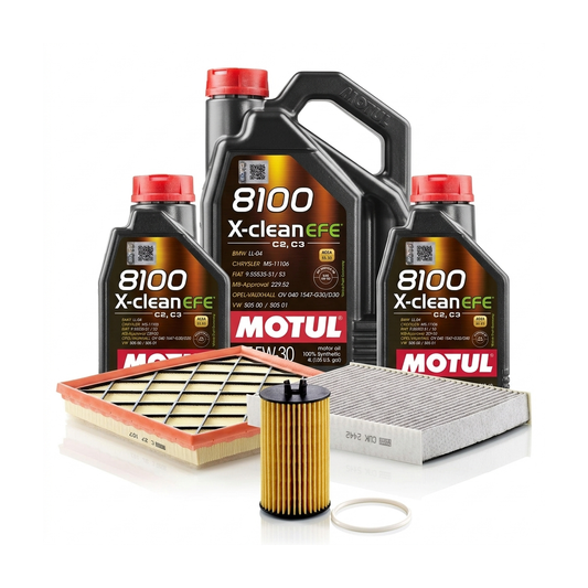Kit revizie ulei Motul 8100 X-CLEAN EFE 5W-30 + filtre Opel Astra J 1.6 SIDI 170 CP – MANN