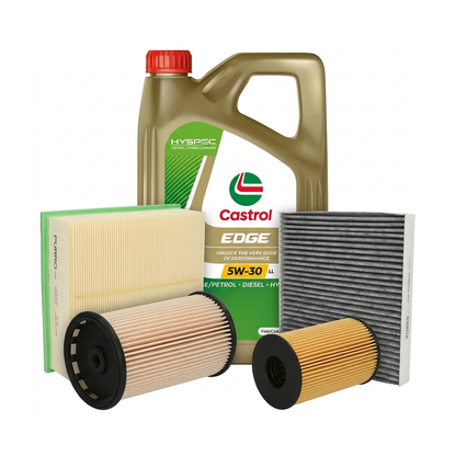 Kit revizie ulei Castrol EDGE 5W-30 LL + filtre VW Golf 7 2.0 TDI 4motion 150 CP – PURRO