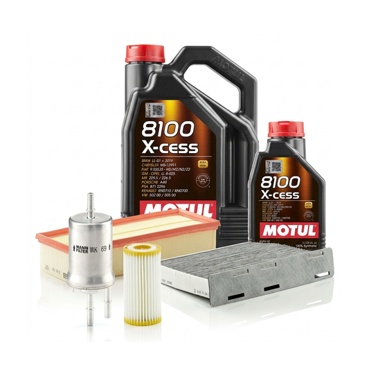 Kit revizie ulei Motul 8100 X-CESS 5W-40 + filtre VW Jetta 4 2.0 TSI 211 CP – MANN