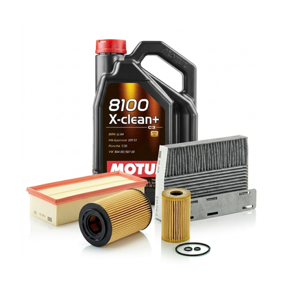 Kit revizie ulei Motul 8100 X-CLEAN+ 5W-30 + filtre VW Tiguan 5N 2.0 TDI 4motion 177 CP – MANN