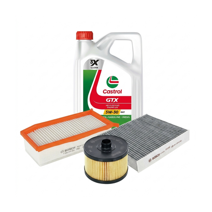 Kit revizie ulei Castrol GTX 5W-30 RN17 + filtre Dacia Sandero 2 TCe 90 CP , motor H4B – Bosch