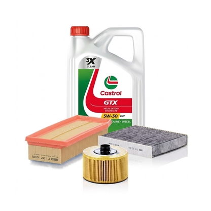 Kit revizie ulei Castrol GTX 5W-30 RN17 + filtre Dacia Sandero 2 TCe 90 CP , motor H4B – MANN