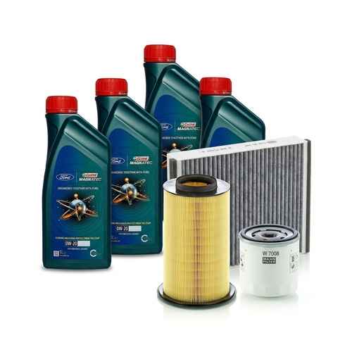 Kit revizie ulei Castrol Magnatec Professional Ford 0W-20 + filtre Ford Kuga 2 1.6 EcoBoost 150 CP – MANN
