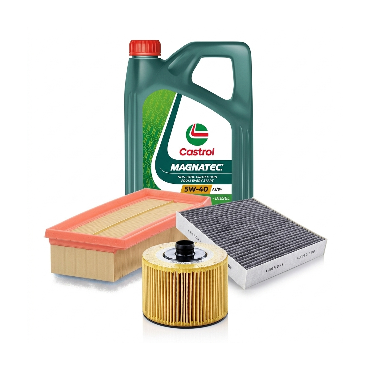 Kit revizie ulei Castrol MAGNATEC 5W-40 + filtre Dacia Logan 2 TCe 90 CP , motor H4B – MANN
