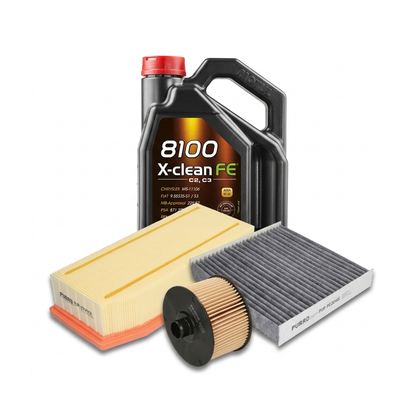 Kit revizie ulei Motul 8100 X-CLEAN FE 5W-30 + filtre Dacia Logan 2 TCe 90 CP , motor H4B – PURRO