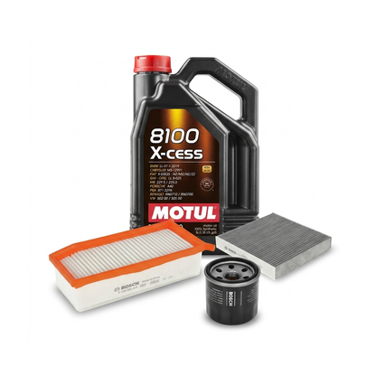 Kit revizie ulei Motul 8100 X-CESS 5W-40 + filtre Renault Clio 4 1.6 RS 200 CP – Bosch