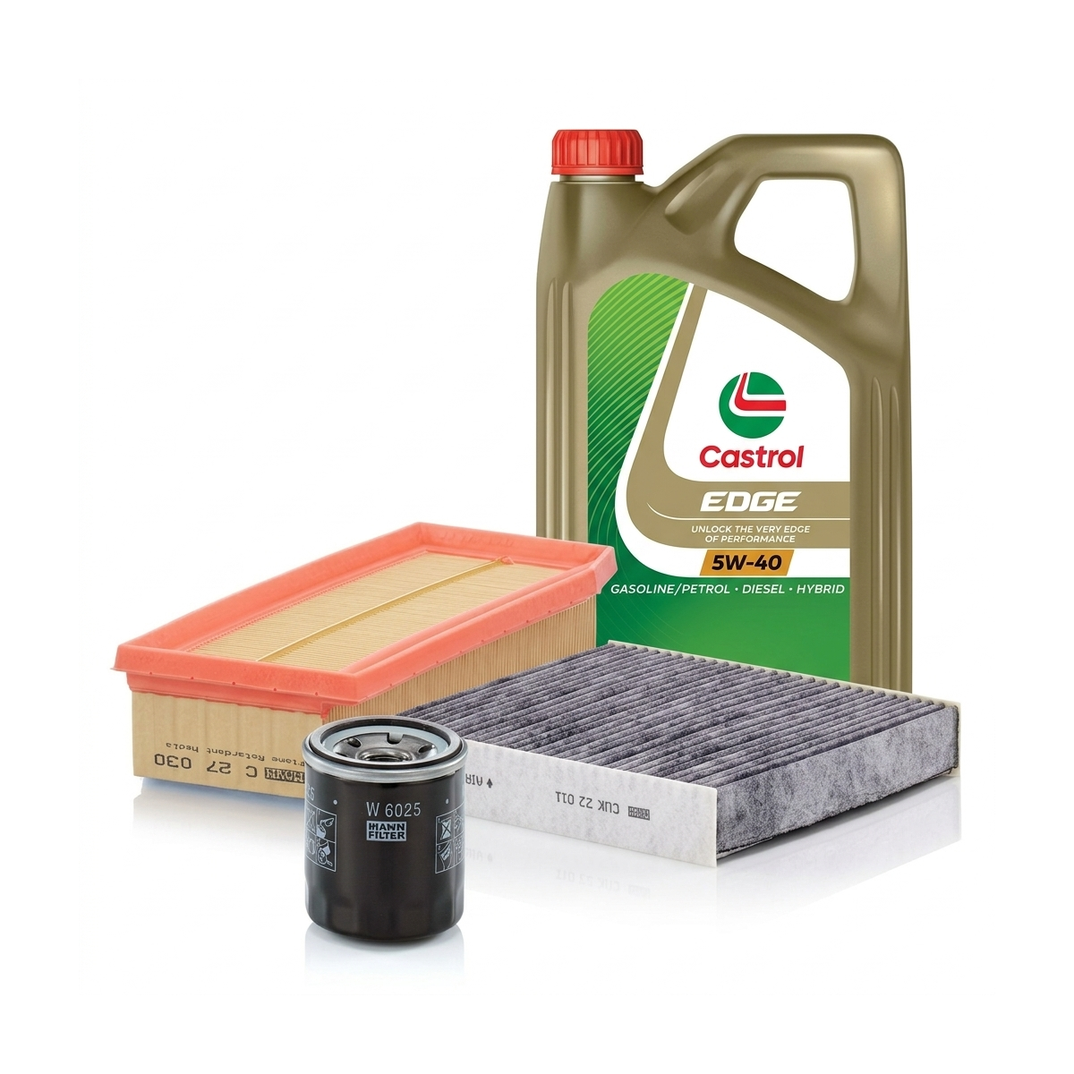 Kit revizie ulei Castrol EDGE 5W-40 + filtre Renault Clio 4 1.6 RS 200 CP – MANN