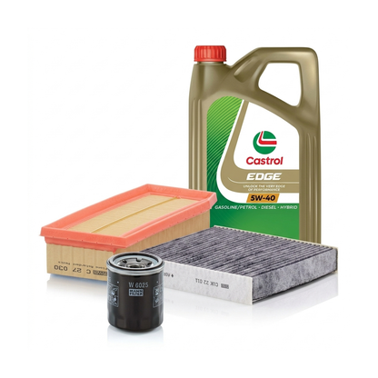 Kit revizie ulei Castrol EDGE 5W-40 + filtre Renault Clio 4 1.6 RS 200 CP – MANN