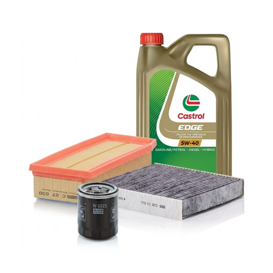 Kit revizie ulei Castrol EDGE 5W-40 + filtre Renault Clio 4 1.6 RS 200 CP – MANN