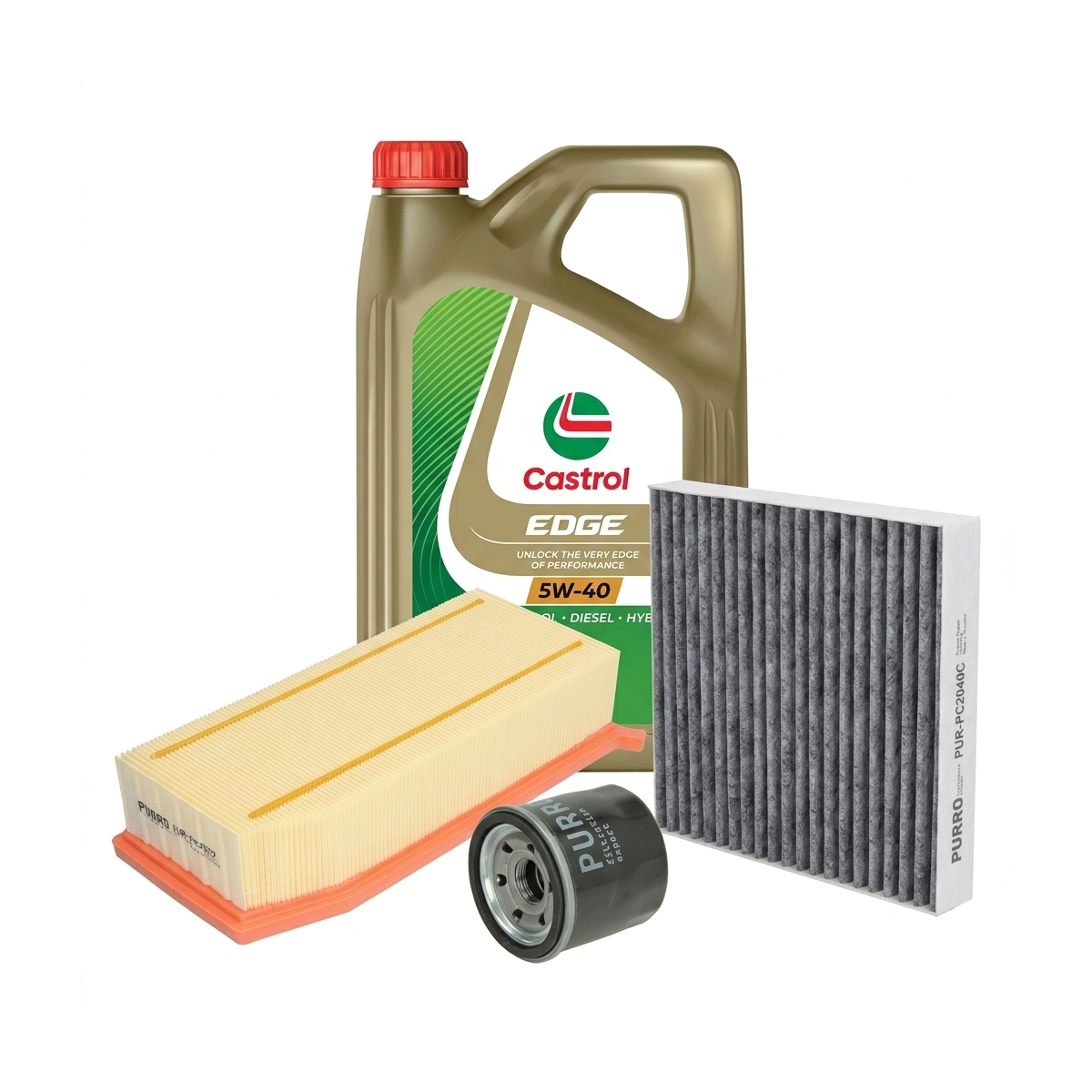 Kit revizie ulei Castrol EDGE 5W-40 + filtre Renault Clio 4 1.6 RS 200 CP – PURRO