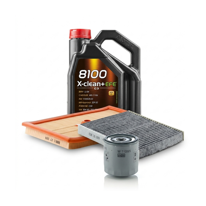 Kit revizie ulei Motul 8100 X-CLEAN+ EFE 0W-30 + filtre Skoda Octavia 3 1.4 TSI 140 CP – MANN