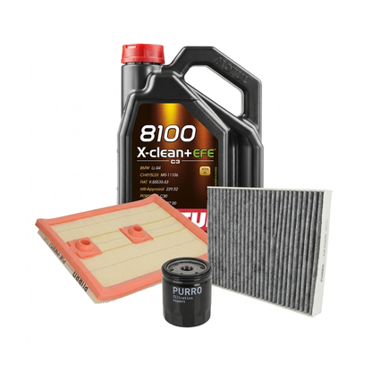 Kit revizie ulei Motul 8100 X-CLEAN+ EFE 0W-30 + filtre Skoda Octavia 3 1.4 TSI 140 CP – PURRO
