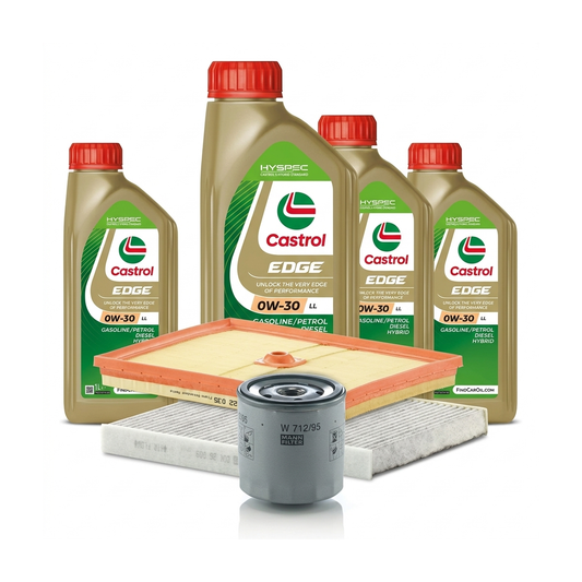 Kit revizie ulei Castrol EDGE 0W-30 LL + filtre Skoda Octavia 3 1.2 TSI 86 CP – MANN