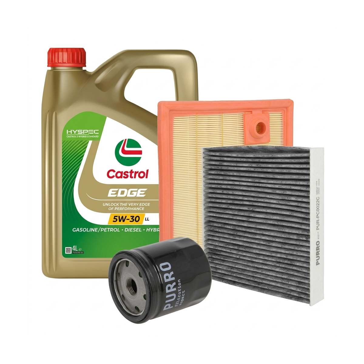Kit revizie ulei Castrol EDGE 5W-30 LL + filtre Skoda Octavia 3 1.2 TSI 86 CP – PURRO