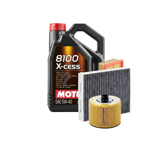 Kit revizie ulei Motul 8100 X-CESS 5W-40 + filtre Renault Clio 4 1.2 TCe 120 CP – MANN