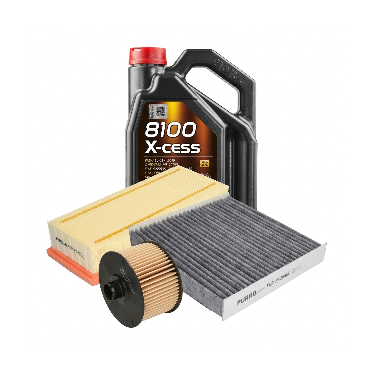 Kit revizie ulei Motul 8100 X-CESS 5W-40 + filtre Renault Clio 4 1.2 TCe 120 CP – PURRO