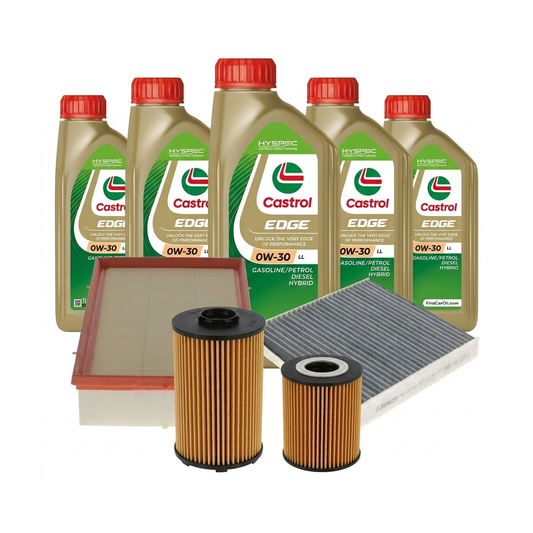 Kit revizie ulei Castrol EDGE 0W-30 LL + filtre Skoda Octavia 3 1.6 TDI 90 CP – Bosch