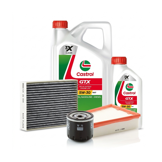 Kit revizie ulei Castrol GTX 5W-30 RN17 + filtre Renault Megane 3 2.0 TCe 190 CP – MANN