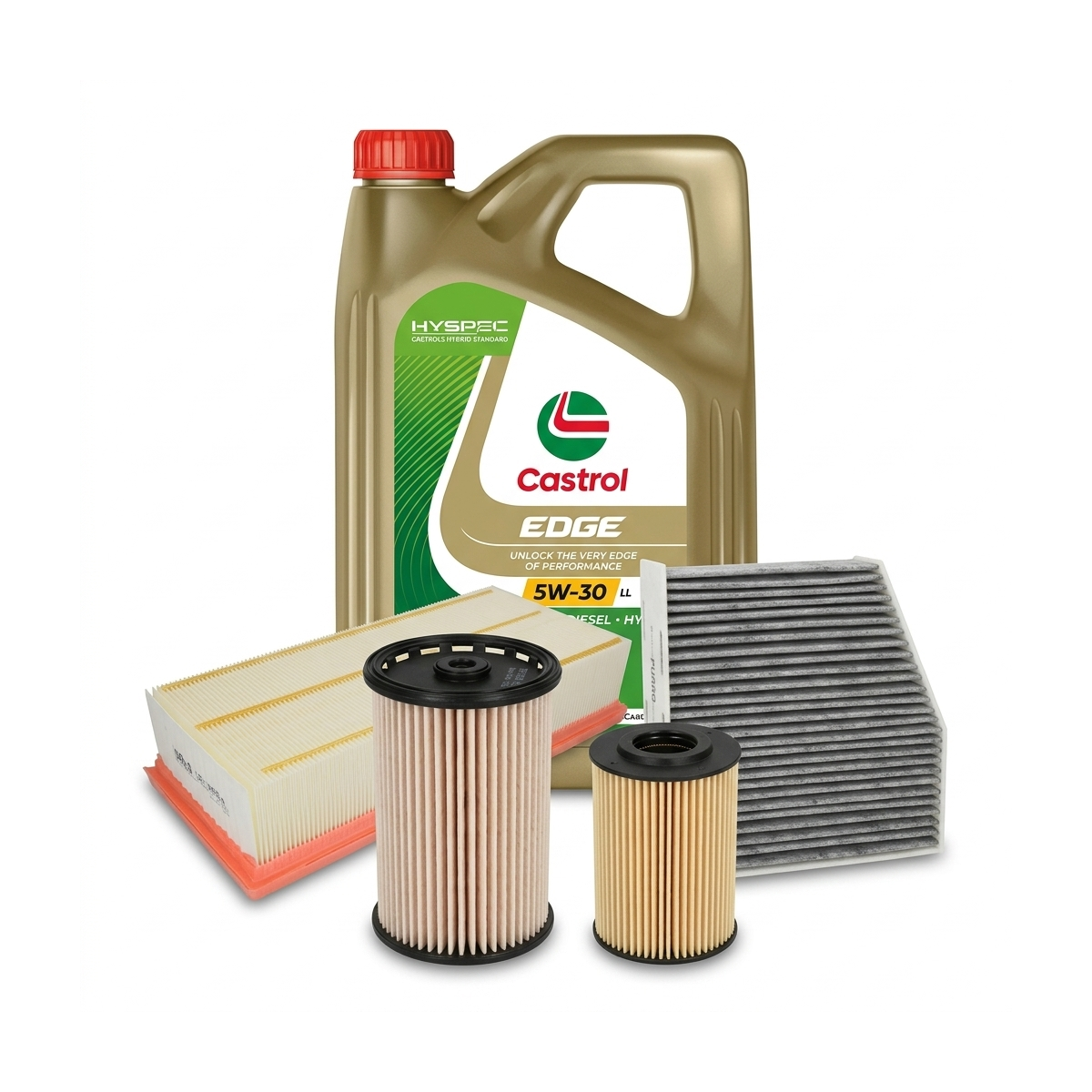 Kit revizie ulei Castrol EDGE 5W-30 LL + filtre VW Passat B7 2.0 TDI 4motion 177 CP – PURRO