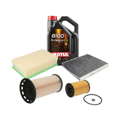 Kit revizie ulei Motul 8100 X-CLEAN+ EFE 0W-30 + filtre Skoda Octavia 3 2.0 TDI RS 184 CP – PURRO