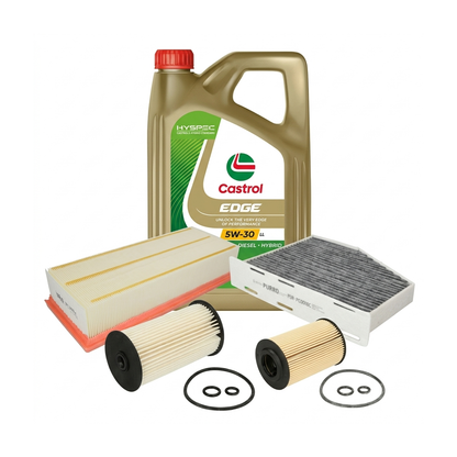 Kit revizie ulei Castrol EDGE 5W-30 LL + filtre Skoda Superb 2 1.6 TDI 105 CP – PURRO