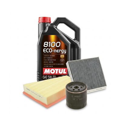 Kit revizie ulei Motul 8100 ECO-NERGY 5W-30 + filtre Ford Mondeo 4 1.6 EcoBoost 160 CP – Bosch