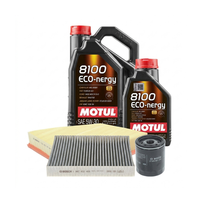 Kit revizie ulei Motul 8100 ECO-NERGY 5W-30 + filtre Ford Mondeo 4 2.0 EcoBoost 240 CP – Bosch