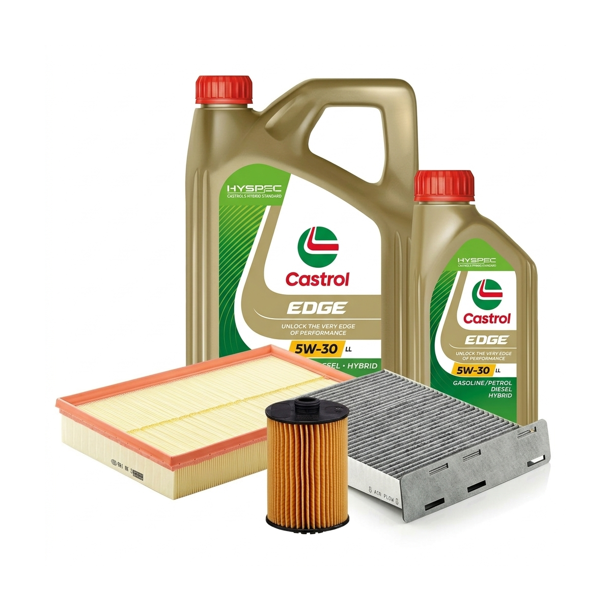 Kit revizie ulei Castrol EDGE 5W-30 LL + filtre VW Passat B7 3.6 FSI 4motion 300 CP – MANN