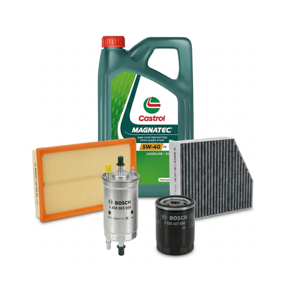 Kit revizie ulei Castrol MAGNATEC 5W-40 C3 + filtre Skoda Octavia 2 1.8 TSI 152 CP – Bosch