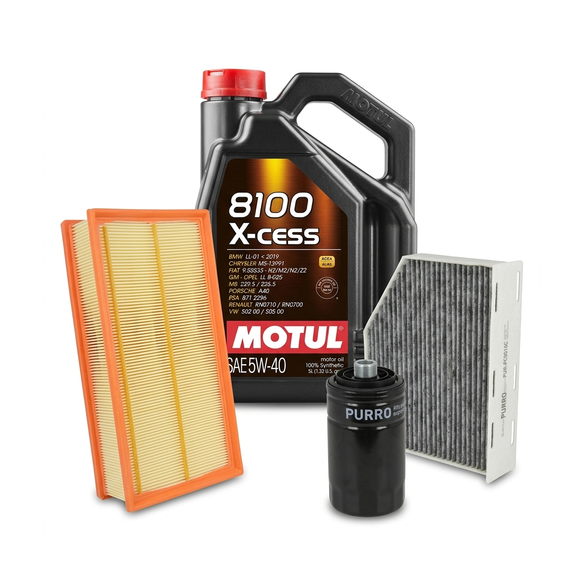 Kit revizie ulei Motul 8100 X-CESS 5W-40 + filtre Skoda Octavia 2 1.8 TSI 152 CP – PURRO