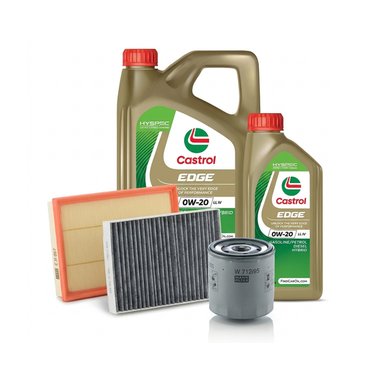 Kit revizie ulei Castrol EDGE 0W-20 LL IV + filtre VW Golf 8 1.5 eHybrid 204 CP – MANN