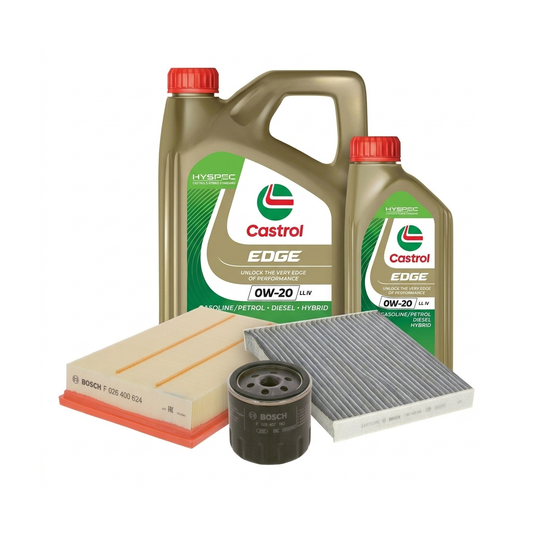 Kit revizie ulei Castrol EDGE 0W-20 LL IV + filtre Skoda Fabia 4 1.5 Rally2 190 CP – Bosch