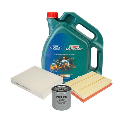 Kit revizie ulei Castrol Ford Magnatec D 0W-30 + filtre Ford Kuga 3 1.5 EcoBoost 186 CP – PURRO
