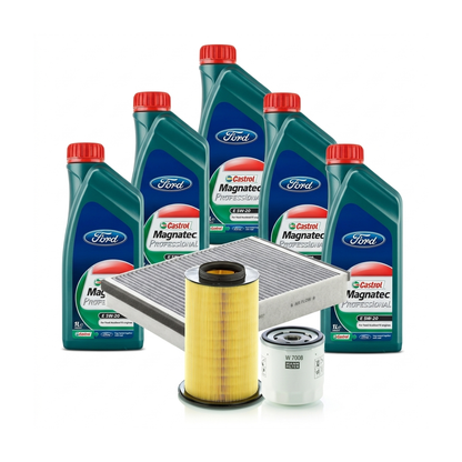 Kit revizie ulei Castrol Magnatec Professional Ford 5W-20 + filtre Ford Focus 3 1.6 Flexifuel 120 CP – MANN