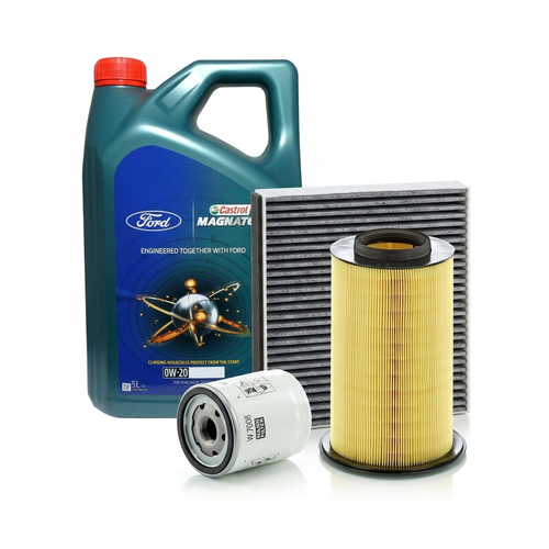 Kit revizie ulei Castrol Ford Magnatec 0W-20 + filtre Ford Focus 3 1.6 Flexifuel 120 CP – MANN