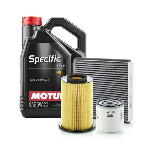 Kit revizie ulei Motul SPECIFIC 948B 5W-20 + filtre Ford Focus 3 1.6 Flexifuel 120 CP – MANN