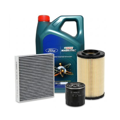 Kit revizie ulei Castrol Ford Magnatec 0W-20 + filtre Ford Focus 3 1.6 EcoBoost 150 CP – Bosch