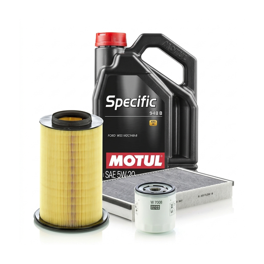 Kit revizie ulei Motul SPECIFIC 948B 5W-20 + filtre Ford Focus 3 1.6 EcoBoost 150 CP – MANN
