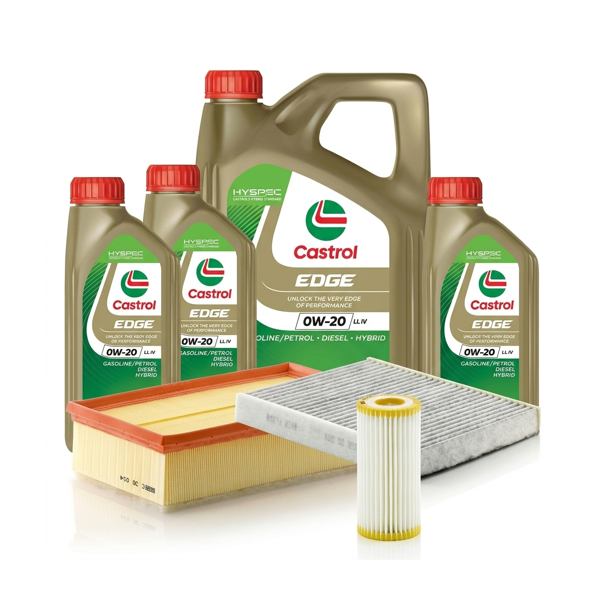 Kit revizie ulei Castrol EDGE 0W-20 LL IV + filtre VW Golf 8 2.0 GTI 50 325 CP – MANN