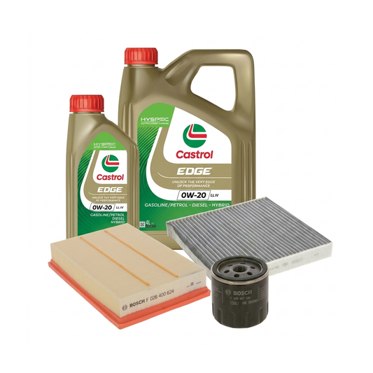 Kit revizie ulei Castrol EDGE 0W-20 LL IV + filtre Skoda Fabia 4 1.5 TSI 177 CP – Bosch