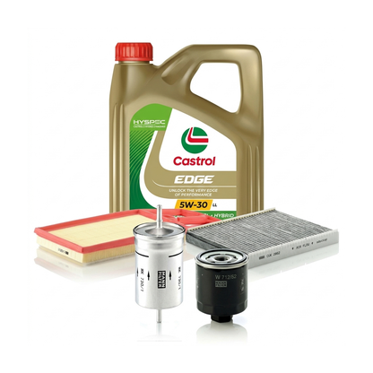 Kit revizie ulei Castrol EDGE 5W-30 LL + filtre VW Golf 4 1.4 16V 75 CP – MANN