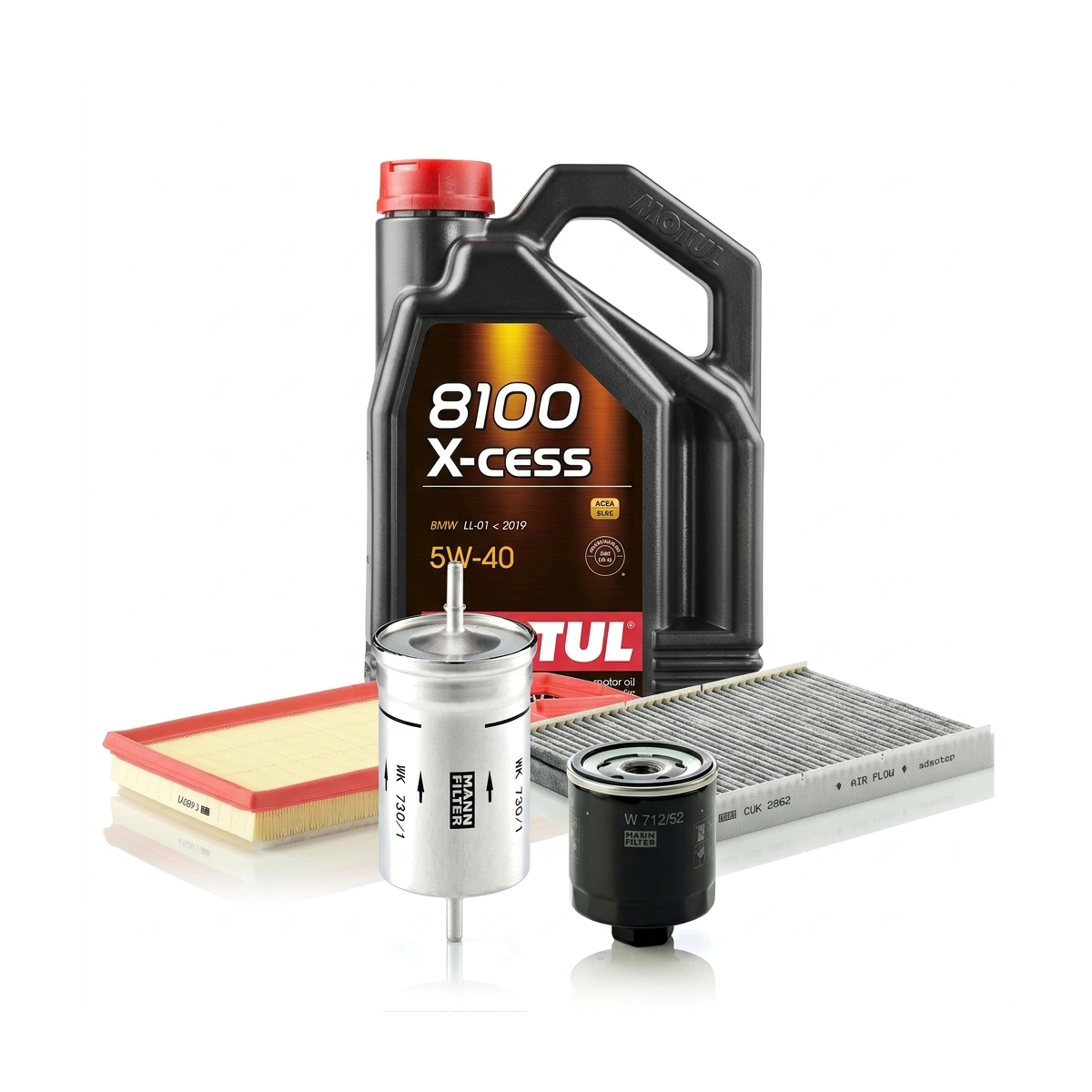 Kit revizie ulei Motul 8100 X-CESS 5W-40 + filtre VW Golf 4 1.4 16V 75 CP – MANN